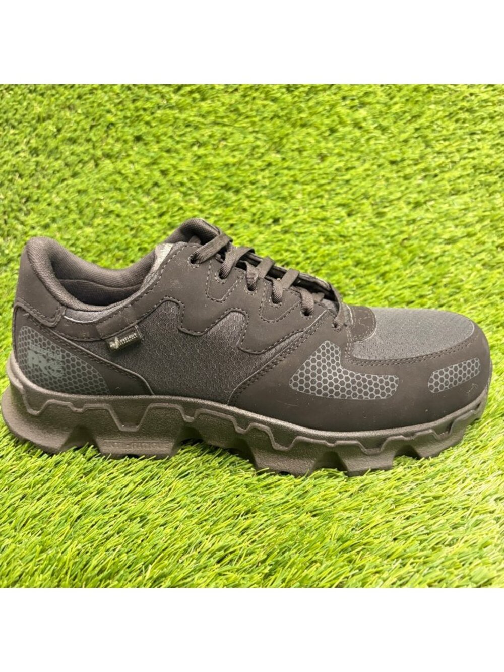 Timberland PRO Powertrain Mens Size 10 Black Gray Alloy Toe Safety Work Shoes